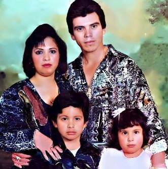 Marisela Vallejos Felix with her late husband Chalino Sanchez and children